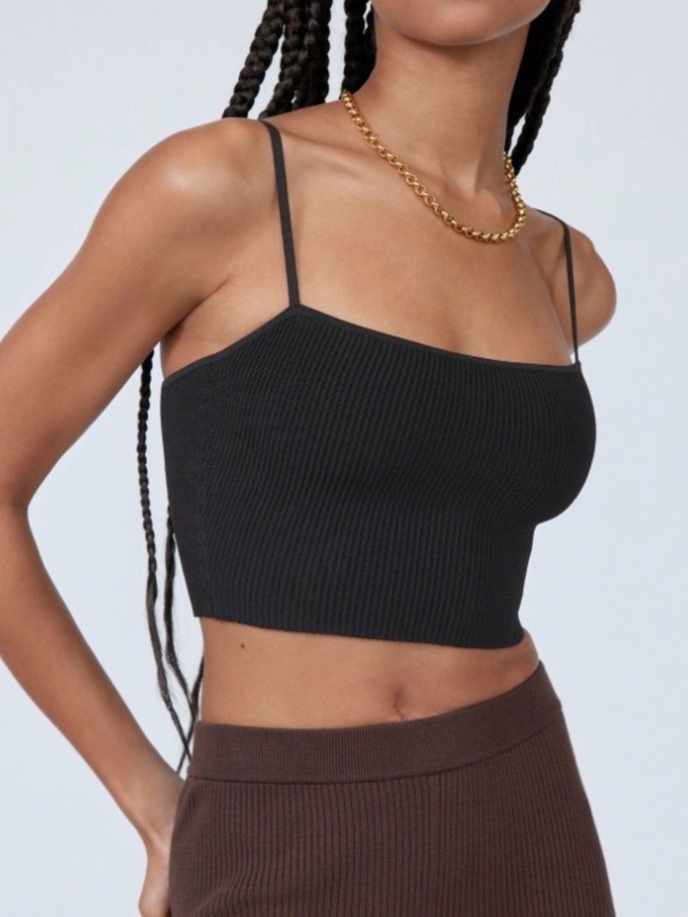 Aritzia Sculpt Knit Cami Cropped Tank